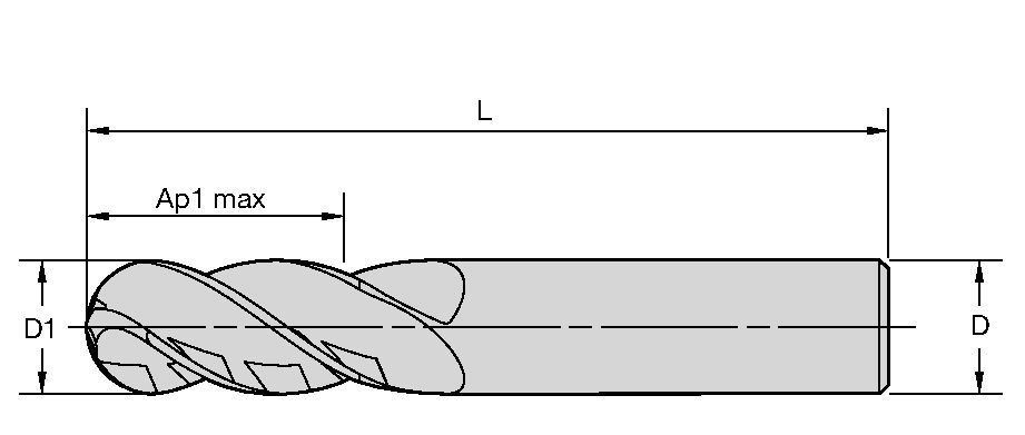 High Performance Four-Flute Solid Carbide End Mill