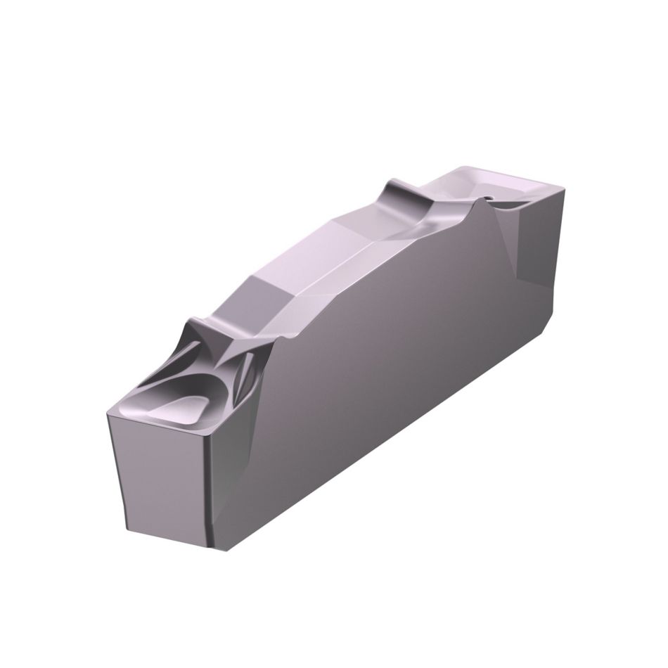 Slot milling insert for flat-bottom machining in multiple materials.