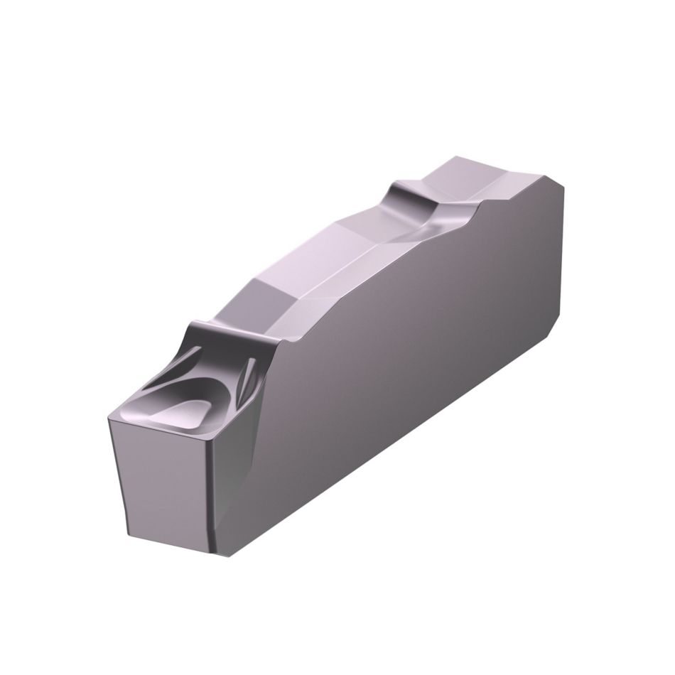 Slot milling insert for flat-bottom machining in multiple materials.