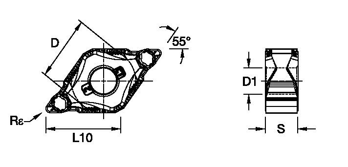 Kenloc™ DNMG ISO/ANSI Turning Insert 5535025 - Kennametal