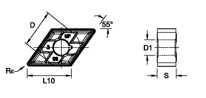 Kenloc™ DNMG ISO/ANSI Turning Insert 3761043 - Kennametal