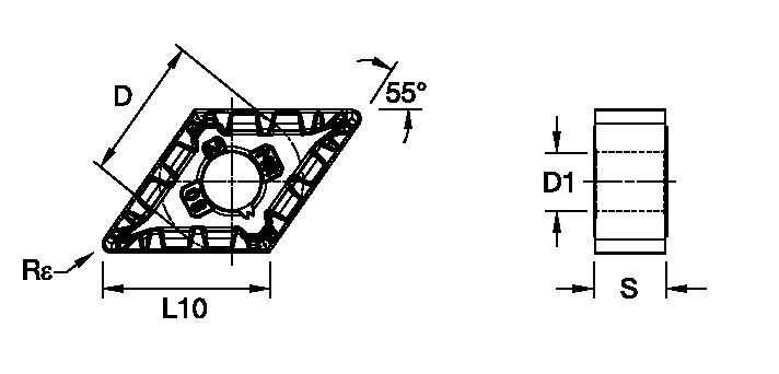 Kenloc™ DNMG150408MR ISO/ANSI Turning Insert 7088636 - Kennametal