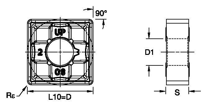 Kenloc™ SNMG ISO/ANSI Turning Insert 3128102 - Kennametal
