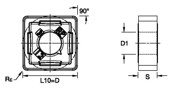 Inserto de metal duro de torneamento ISO • Geometria positiva de desbaste