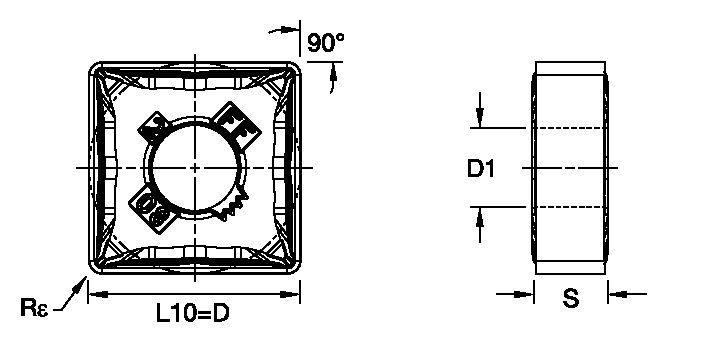 Kenloc™ SNMG ISO/ANSI Turning Insert 4171833 - Kennametal