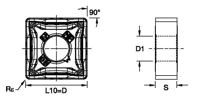 Kenloc™ SNMG ISO/ANSI Turning Insert 3760427 - Kennametal