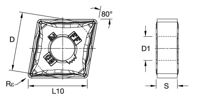 Kenloc™ CNMG ISO/ANSI Turning Insert 1624156 - Kennametal