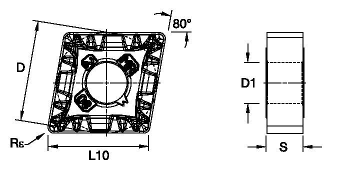 Kenloc™ CNMG ISO/ANSI Turning Insert 5403096 - Kennametal