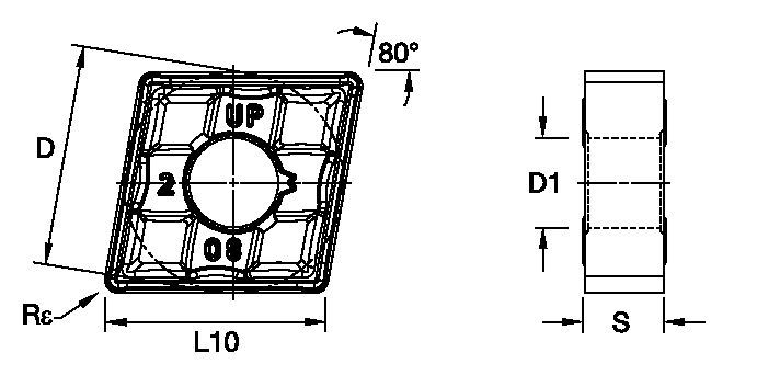 Kenloc™ CNMG ISO/ANSI Turning Insert 5591987 - Kennametal