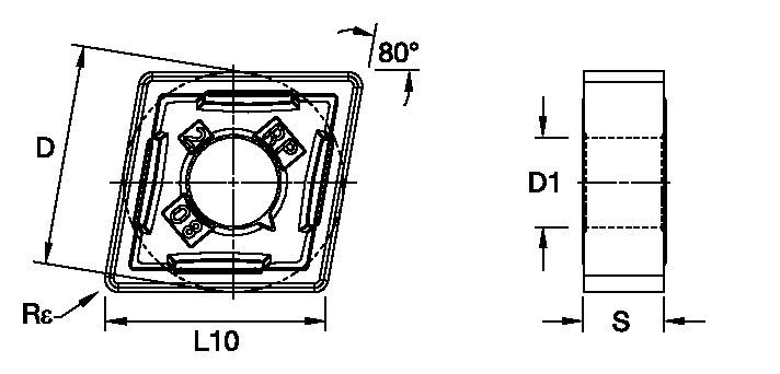 ISO-Hartmetall-Schneidkörper • Positive Geometrie für die Schruppbearbeitung