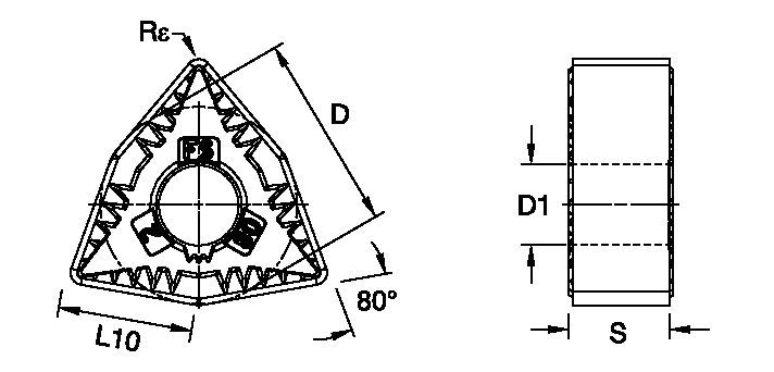 Kenloc™ WNGG ISO/ANSI Turning Insert 5090859 - Kennametal