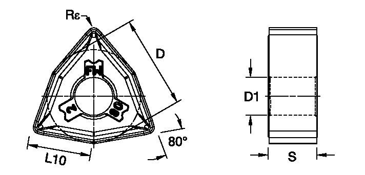 Kenloc™ WNMG ISO/ANSI Turning Insert 1783142 - Kennametal