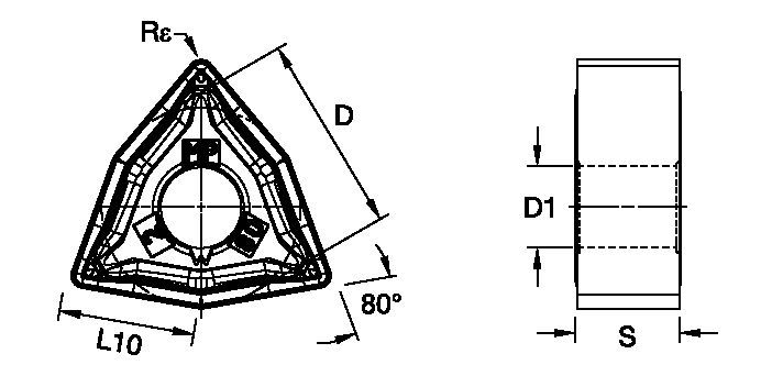 Kenloc™ WNMG ISO/ANSI Turning Insert 1832376 - Kennametal