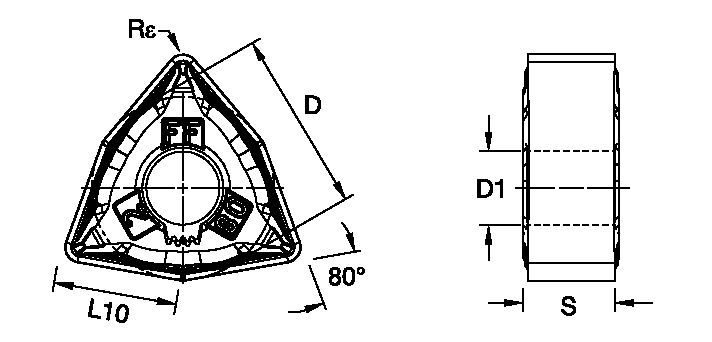 Kenloc™ WNMG ISO/ANSI Turning Insert 4171845 - Kennametal