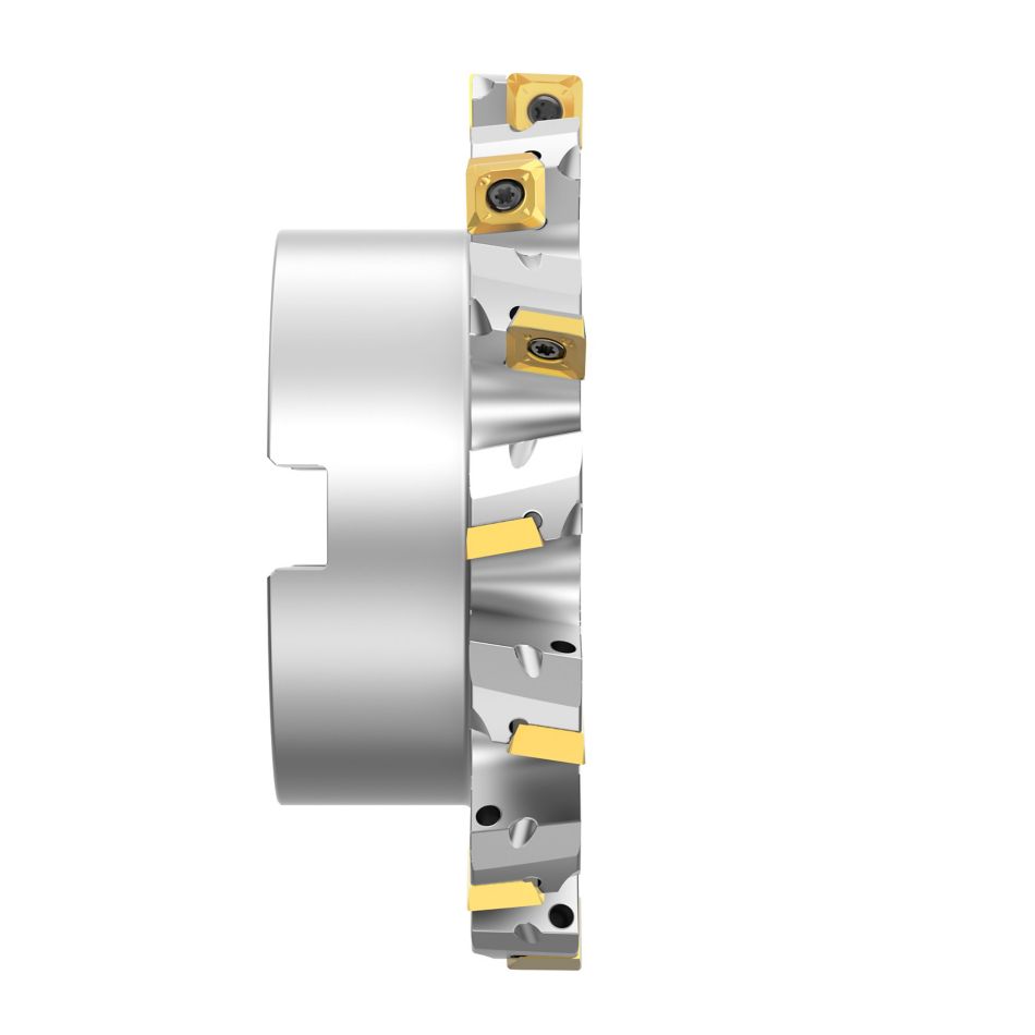 Slot milling cutter for full slot milling in multiple materials