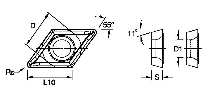 Screw-On - DPMT Insert - Positive - LF 7093133 - Kennametal