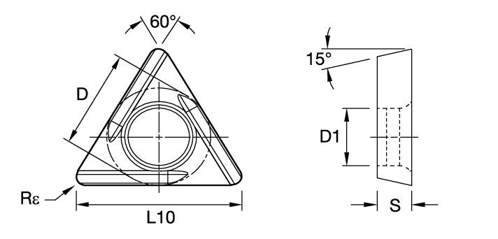 Screw-On TDHH ISO/ANSI Turning Insert 4053340 - Kennametal