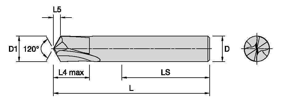 Solid Carbide NC Spot Drill