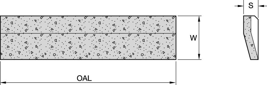 KenCast Wedge allows material flow for block protection