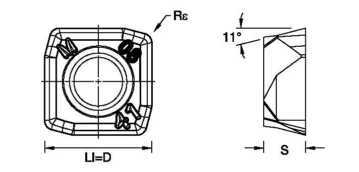 Série 7792VXD09 • Plaquette carbure • XDPT-M41 • Géométrie positive