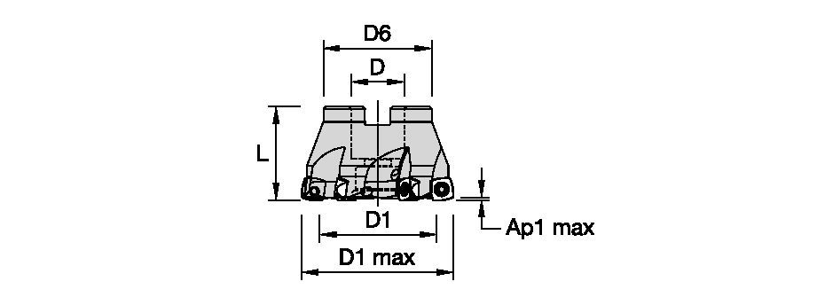 High-Feed copy milling cutter for multiple materials.