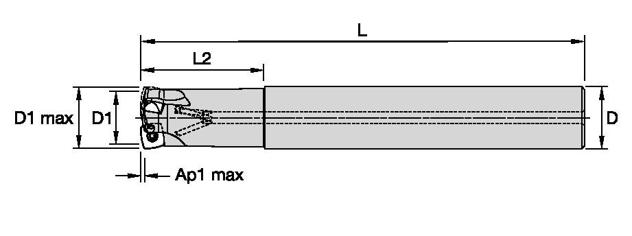 High-Feed copy milling cutter for multiple materials.