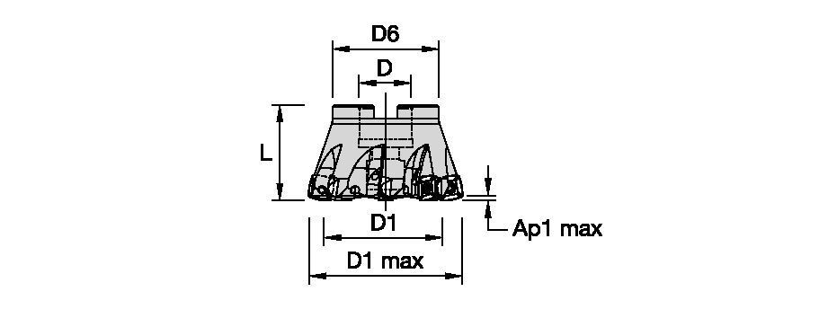 High-Feed copy milling cutter for multiple materials.