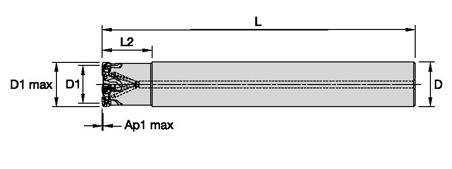 High-Feed copy milling cutter for multiple materials.