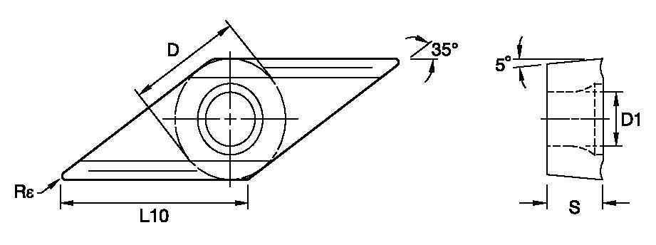 TopSwiss™ • Carbide Insert • Positive • Right-handed • VBET-R-PPS • Medium Machining