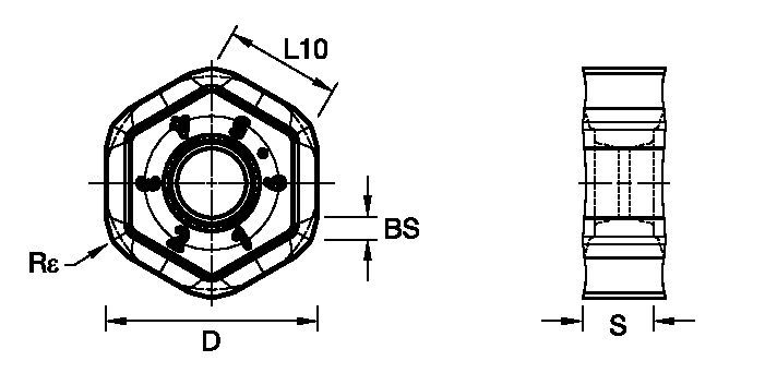 M1200 • Plaquette carbure • HNPJ09-MM • Usinage standard