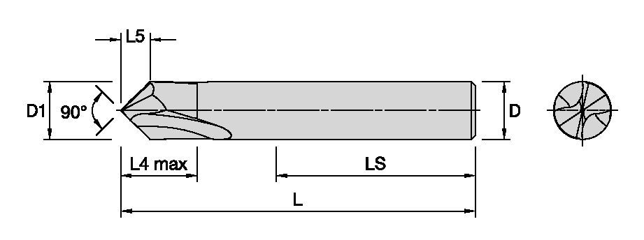 Solid Carbide NC Spot Drill