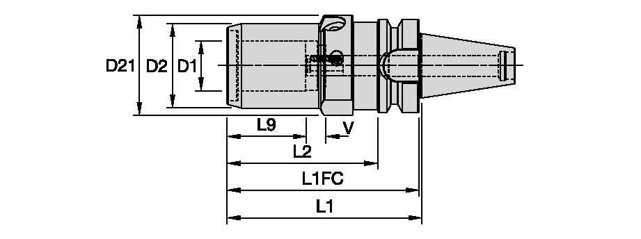 Face Contact taper tool BTKV30.