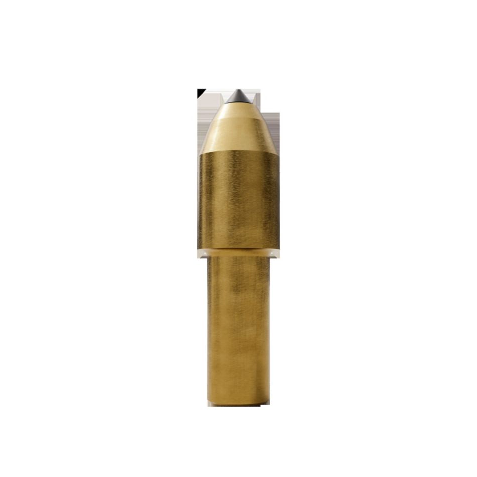 Rotating tungsten carbide pick • 38mm (1.50") Shank-External Roll Pin • Plug Tip for hard cutting