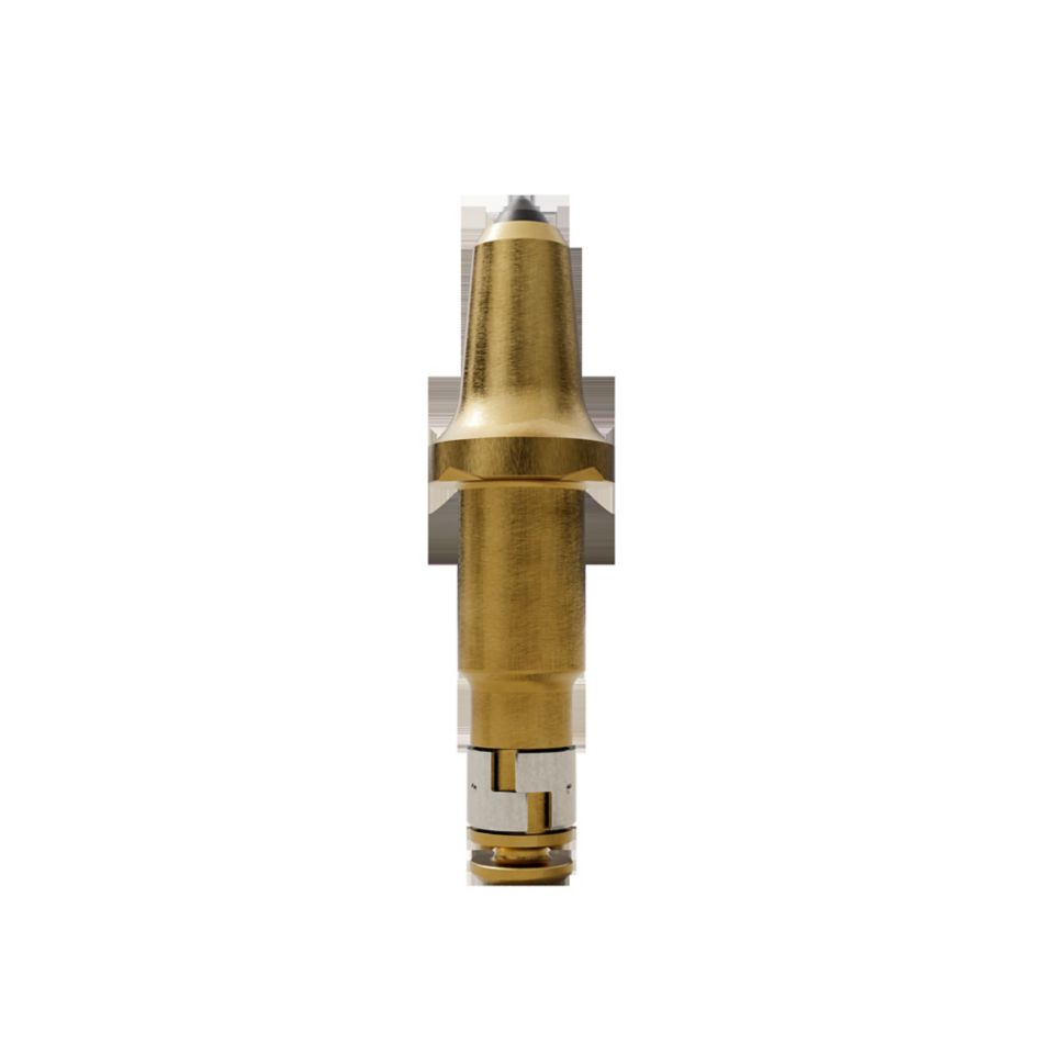 Rotating tungsten carbide pick • 43mm (1.70") Step-Shank-Long Retainer for any bore • Plug Tip for hard cutting