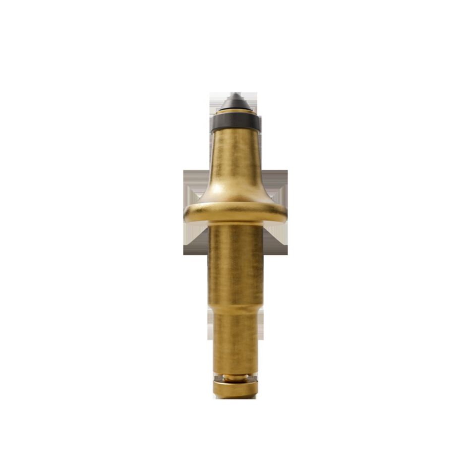 Rotating tungsten carbide pick • 43mm (1.70") Step-Shank-External Hairpin Retainer • Narrow Bottom