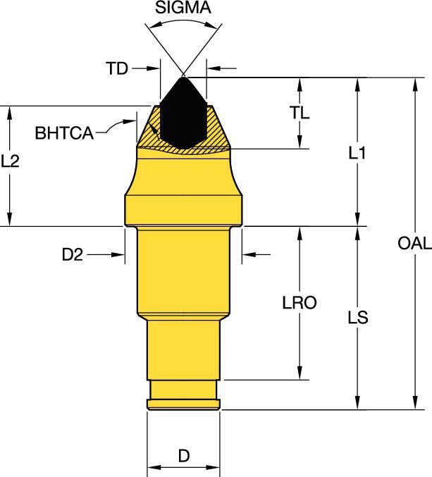 Heavy Body Tool SS 38 Underground Mining - 1010429 - Kennametal