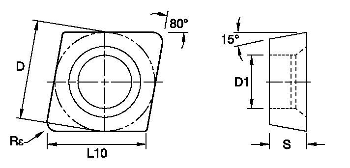 Screw-On CDHB ISO/ANSI Turning Insert 1937503 - Kennametal