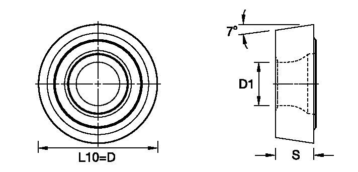 Screw-On RCMT ISO/ANSI Turning Insert 3760281 - Kennametal