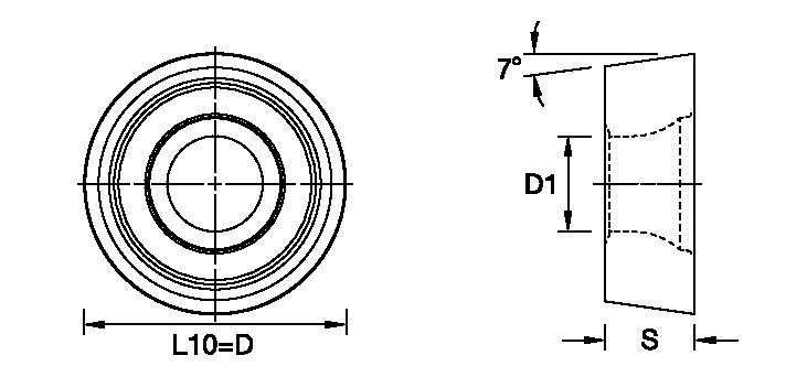 Screw-On RCGT ISO/ANSI Turning Insert 1161984 - Kennametal