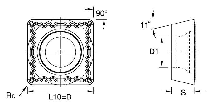 Screw-On SPMT ISO/ANSI Turning Insert 1871197 - Kennametal