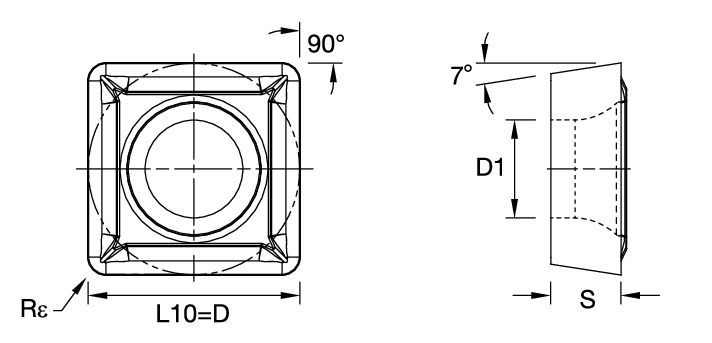 Screw-On SCMT ISO/ANSI Turning Insert 1869980 - Kennametal