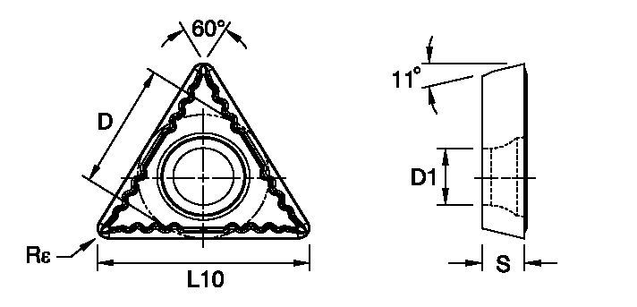 Screw-On TPMT ISO/ANSI Turning Insert 1161859 - Kennametal