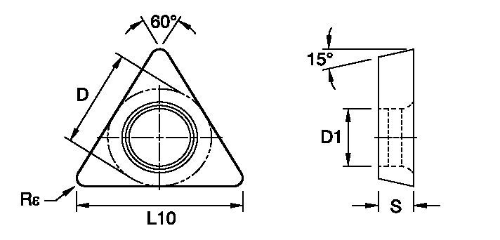 Screw-On TDHB ISO/ANSI Turning Insert 1937539 - Kennametal