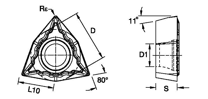 Screw-On WPGT ISO/ANSI Turning Insert 1937563 - Kennametal