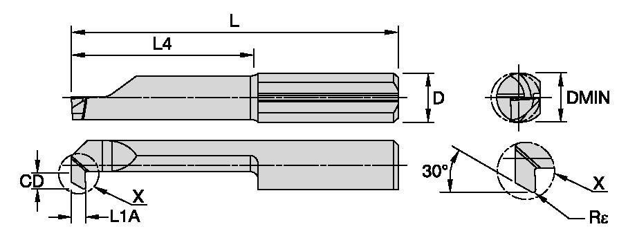 TopSwiss MBS™ Insert • Micro Boring & Profiling • Geometry BB • Back Boring