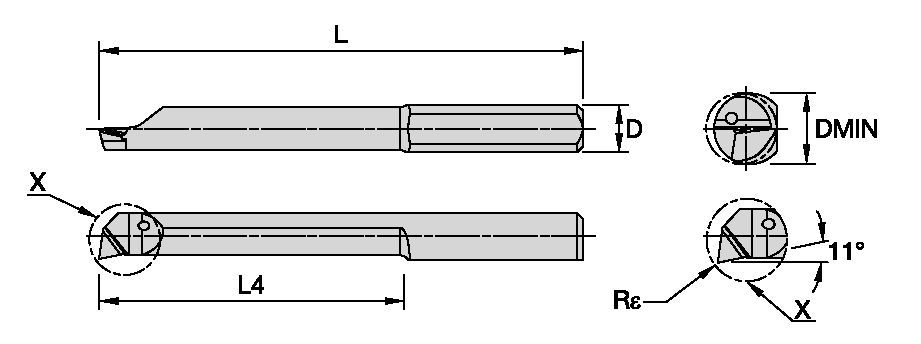 TopSwiss MBS™ Insert • Micro Boring & Profiling • Geometry ML • Medical Line