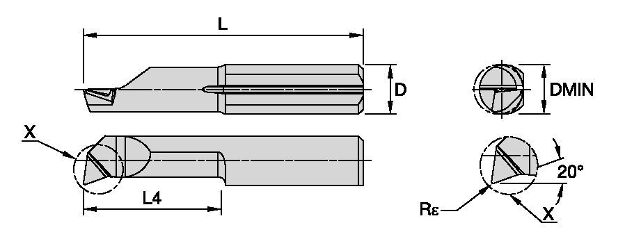TopSwiss MBS™ Insert • Micro Boring & Profiling • Geometry HM • Hardened Materials