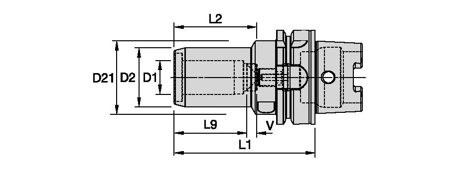 Hydraulic Chuck HSK63A • MQL 1-Channel • Metric