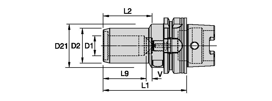 Hydraulic Chuck HSK63A • MQL 2-Channel • Metric