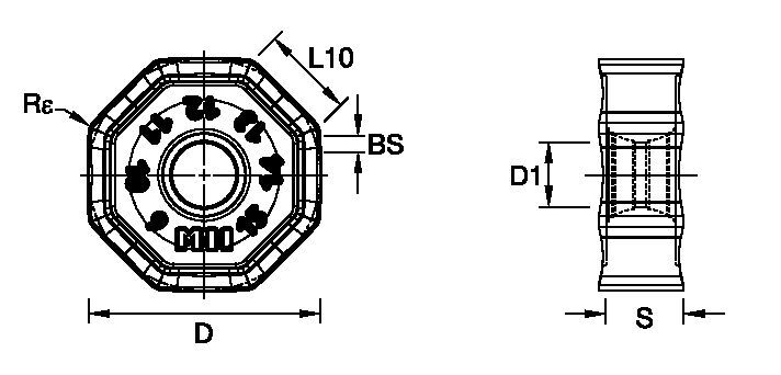 M1600 • ONPX-MH • Roughing geometry Face Milling insert